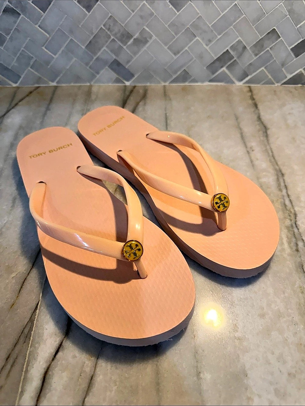 Tory Burch Jelly Sandal Flip-Flop Peach Size 6